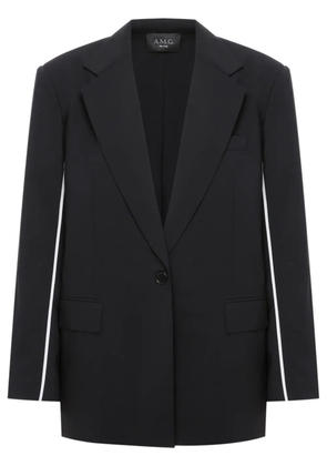 A.M.G. contrast-piping blazer - Black