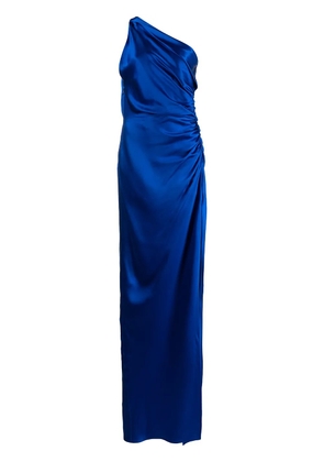 Michelle Mason one-shoulder silk gown - Blue