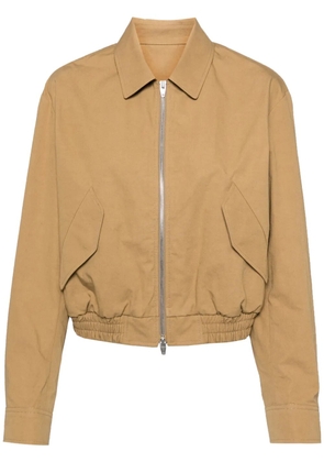 Juun.J zip-up cotton jacket - Neutrals