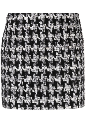 Faith Connexion houndstooth-pattern knitted miniskirt - Black