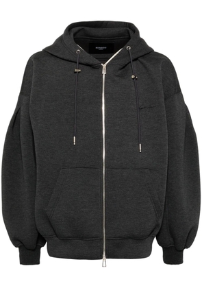 SONGZIO dusky-paint zip-up hoodie - Grey
