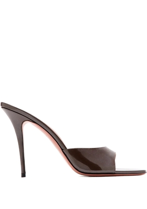 Amina Muaddi Elodie patent sandals - Grey