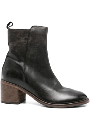Moma 55mm leather boots - Brown