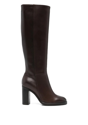 paola parisi 90mm zip-up boots - Brown
