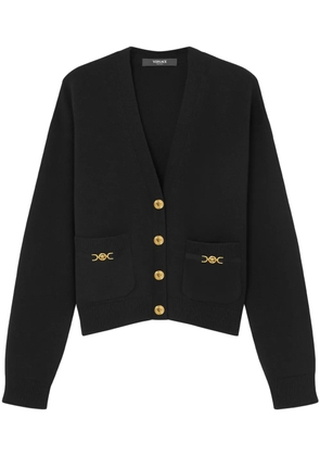 Versace Medusa-plaque V-neck cardigan - Black