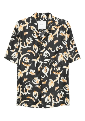 Nanushka floral-print short-sleeve shirt - Black