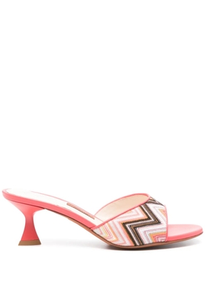Missoni 60mm zigzag mules - Pink