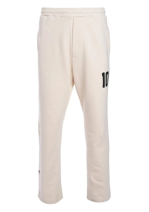 BARROW number-print track pants - Neutrals