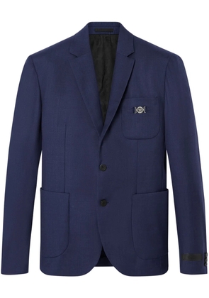 Versace single-breasted wool blazer - Blue