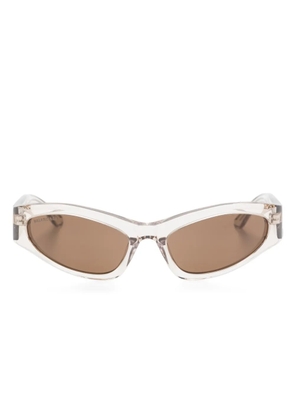 Balenciaga Eyewear wraparound-frame sunglasses - Brown