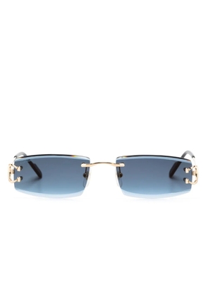 Cartier Eyewear rectangle-frame sunglasses - Gold