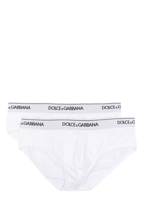 Dolce & Gabbana logo-waistband cotton briefs (pack of two) - White