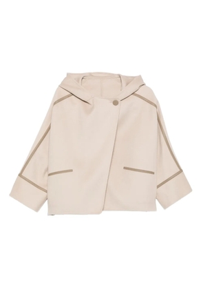 Yves Salomon hooded coat - Neutrals