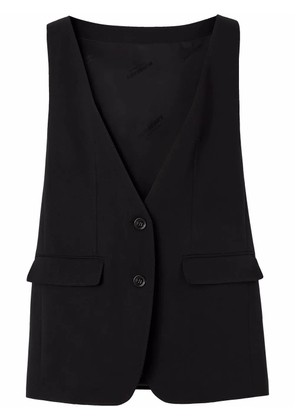 Burberry sleeveless tailored silk jacket - Black