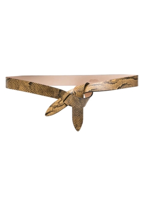 ISABEL MARANT Lecce snakeskin-effect belt - Neutrals