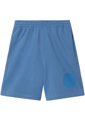 Burberry EKD-Badge cotton shorts - Blue