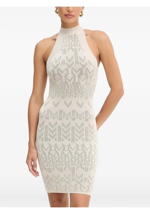 MARCIANO by GUESS pattern halterneck mini dress - Neutrals