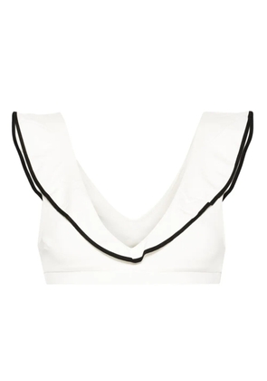 Marysia Piana ruffle-trim bikini top - White