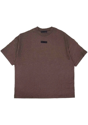 FEAR OF GOD ESSENTIALS logo-appliqué cotton T-shirt - Brown