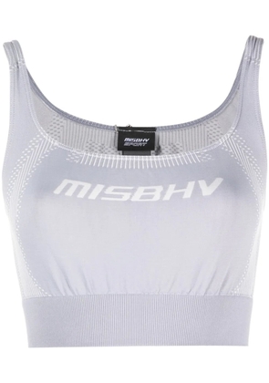 MISBHV logo-print cropped top - Blue