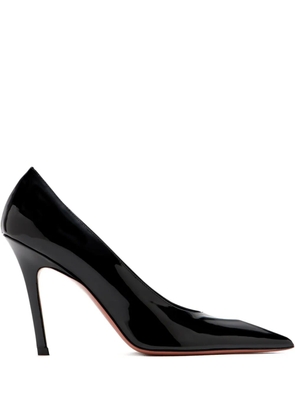 Amina Muaddi Christine patent pointed pumps - Black