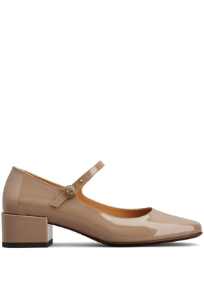 Tod's patent-leather Mary Jane pumps - Neutrals