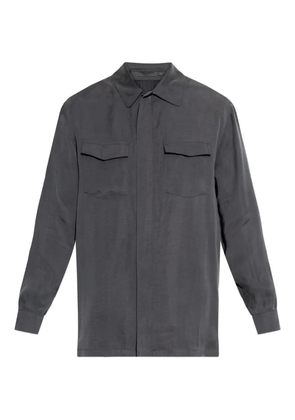 Giorgio Armani chest-pockets shirt jacket - Grey