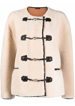 TOTEME Teddy shearling jacket - Neutrals