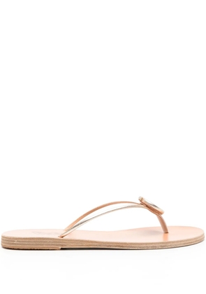 Ancient Greek Sandals Strovilos leather flip flops - Gold