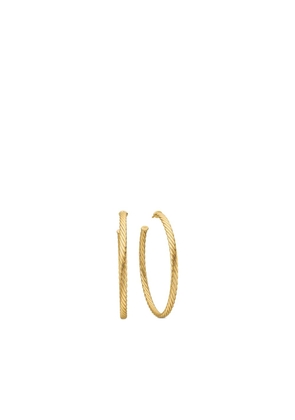 David Yurman 18kt yellow gold Cablespira hoop earrings