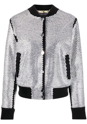 Philipp Plein crystal-embellished bomber jacket - Black