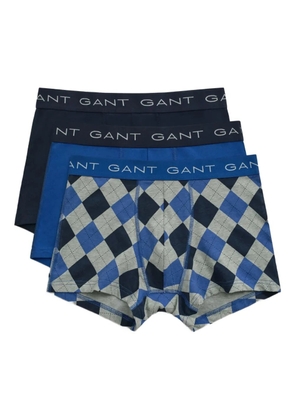 Gant argyle print trunk 3-pack - Blue