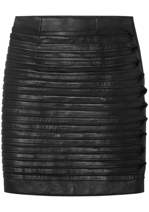 Versace leather mini skirt - Black