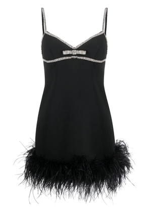 Self-Portrait embellished crepe minidress - Black