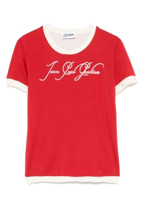 Jean Paul Gaultier logo-embroidered T-shirt