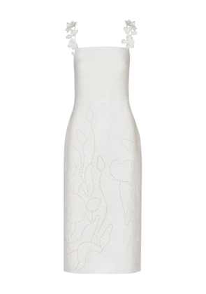 ANDRES OTALORA Petalos floral-appliqué sleeveless dress - White