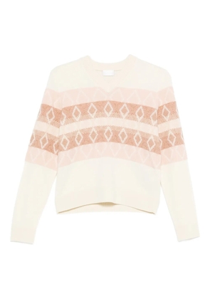 Moncler geometric-pattern wool sweater - Neutrals