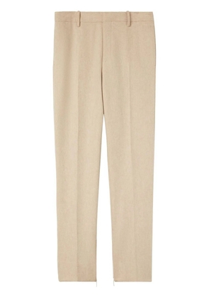 Off-White logo-tag slim-cut trousers - Neutrals