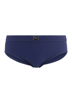 Dolce & Gabbana logo-patch swim trunks - Blue