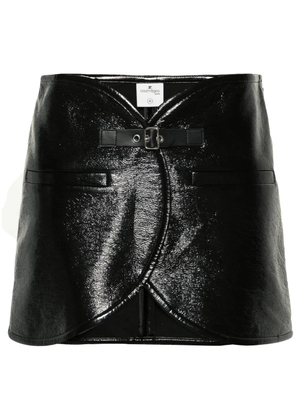 Courrèges Ellipse vinyl mini skirt - Black