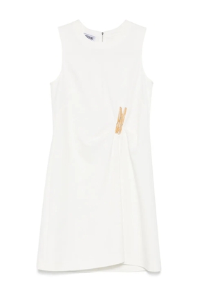 MOSCHINO JEANS peg-patch midi dress - White