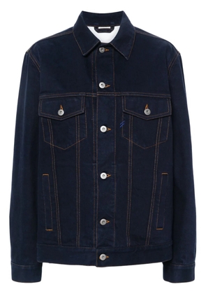 Burberry logo-patch denim jacket - Blue