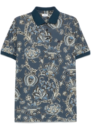 ETRO paisley polo shirt - Blue