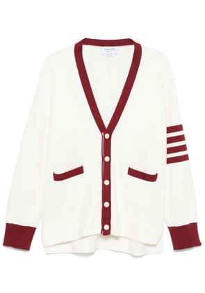 Thom Browne 4-Bar stripe cotton cardigan - White