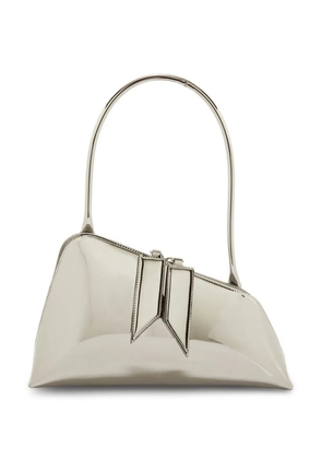 The Attico Sunrise faux-leather shoulder bag - Silver