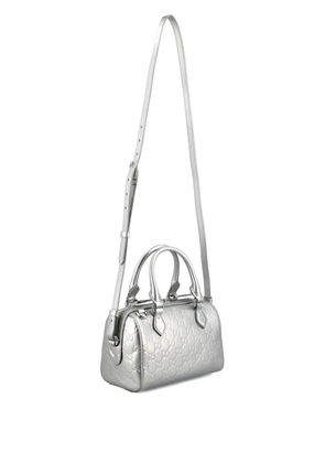 Gucci GG Emblem small handle bag - Silver