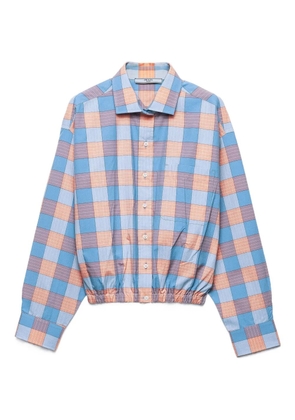 Prada checked poplin shirt - Blue