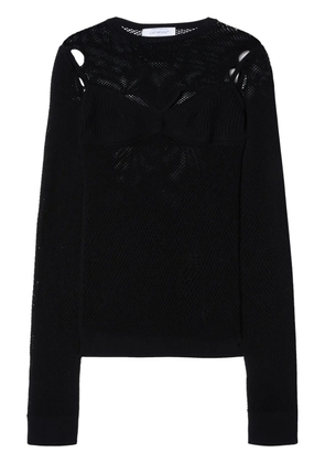 Off-White Arrow fishnet top - Black