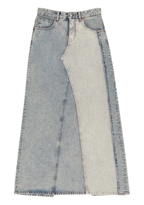 MM6 Maison Margiela slit denim maxi-skirt - Blue