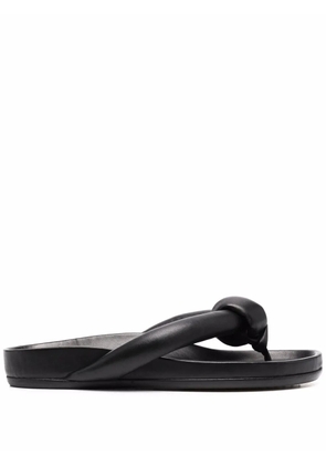 Rick Owens padded knot-detail sandals - Black